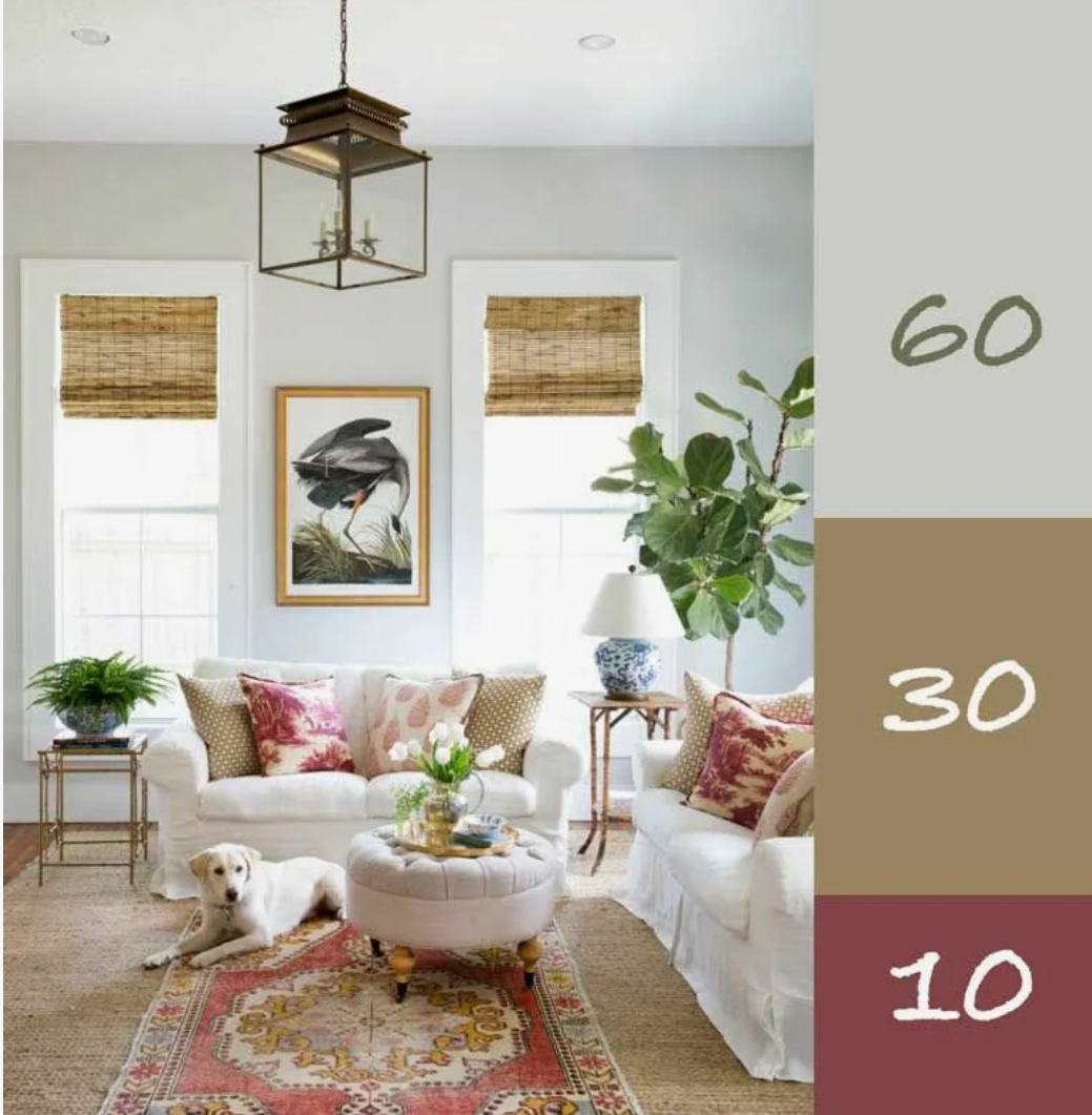 А вот так это правило выглядит в дизайне интерьера. Оцените гармонию! Точно также будет и с сайтом. Источник: pinterest