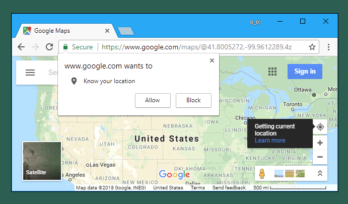Этот сайт пытается использовать API геолокации в вашем браузере