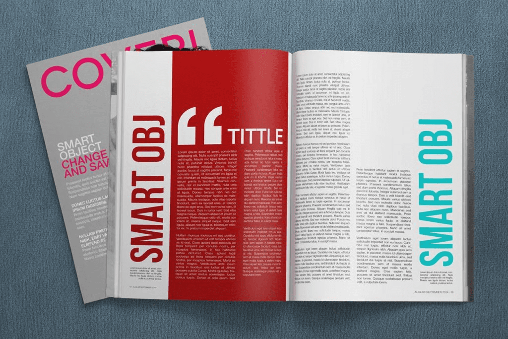 Красиво и типографически верно оформленный журнальный разворот —половина успеха!